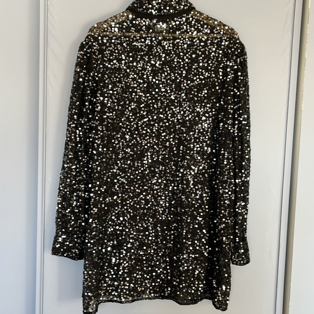 Judith Ann Creations Women’s Sequins Jacket Blouse L - Picture 4 of 12